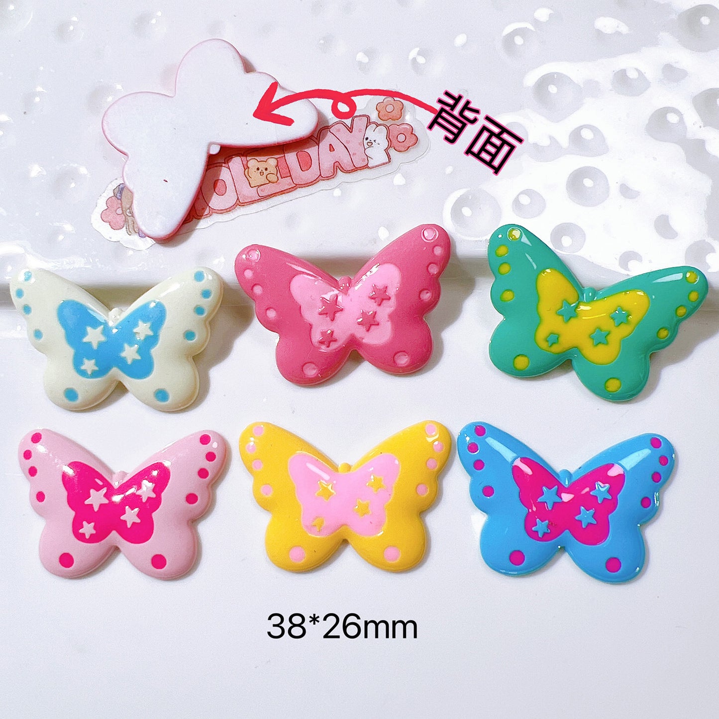 (5pic for1bag)Cutie butterfly diy charms(pack offline)