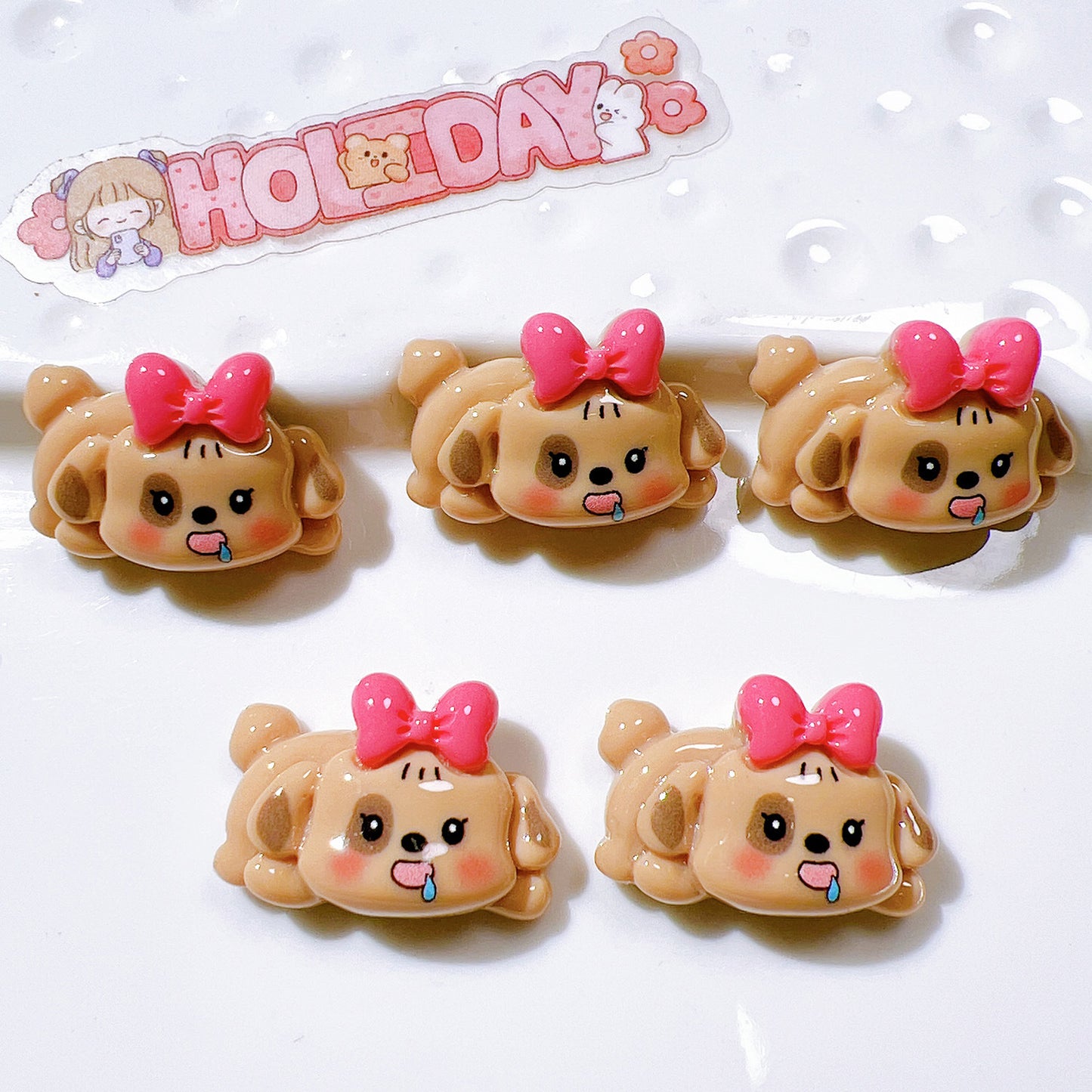 (5pic for 1bag)Cutie Dog Diy Resin Charms(pack Offline)