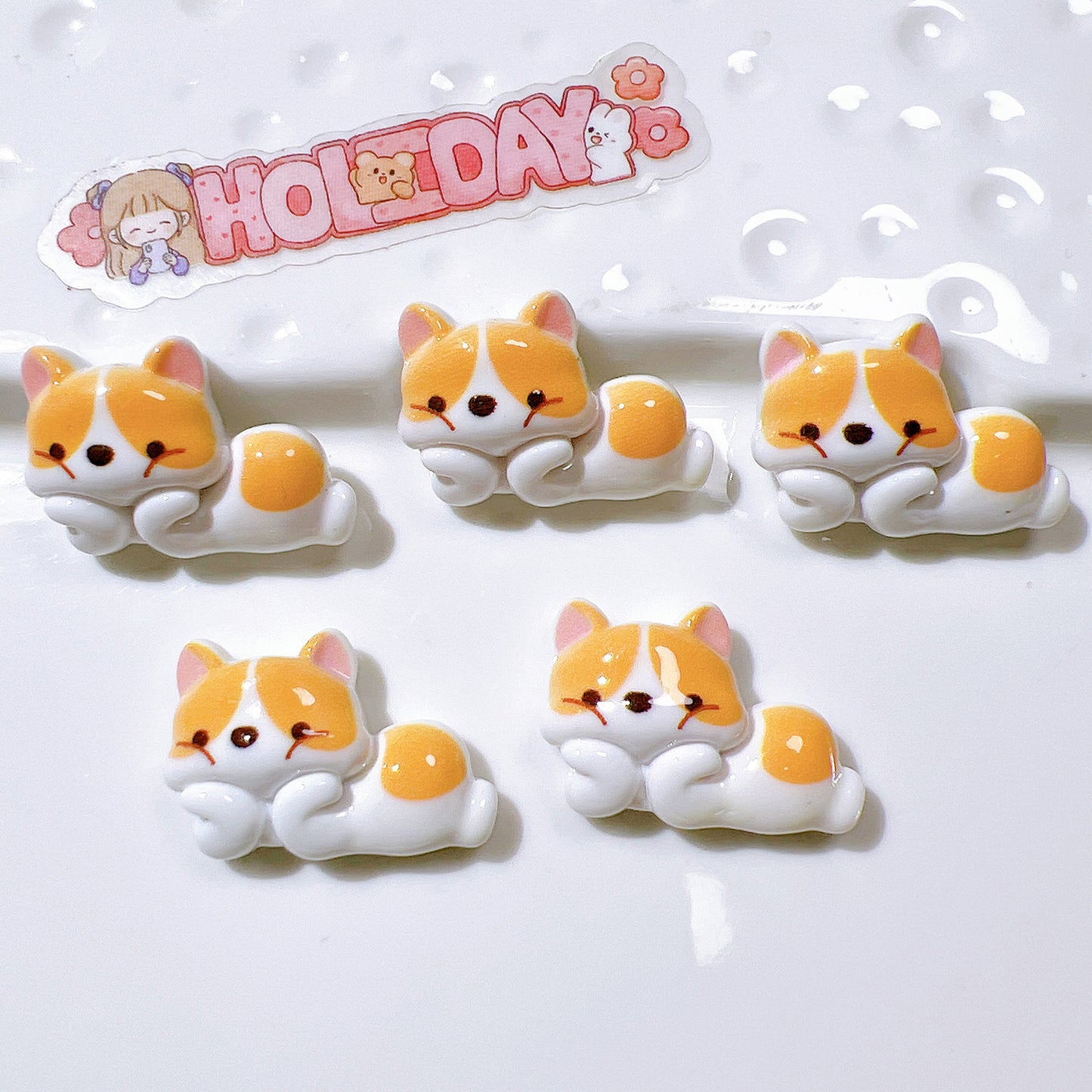 (5pic for1bag)Cutie Kobe Dog diy charms resin (pack offline)
