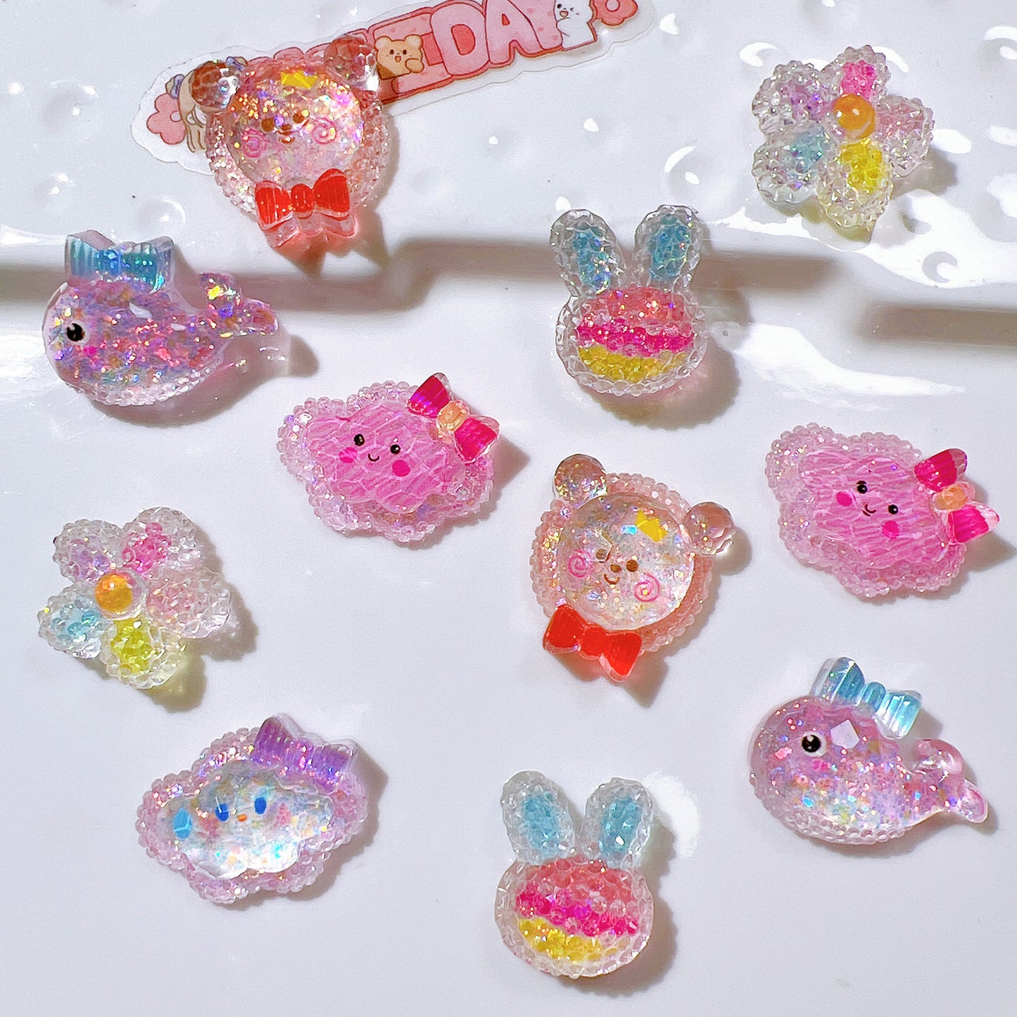(5pic for1bag)Cutie stars and clouds diy charms (pack off line)