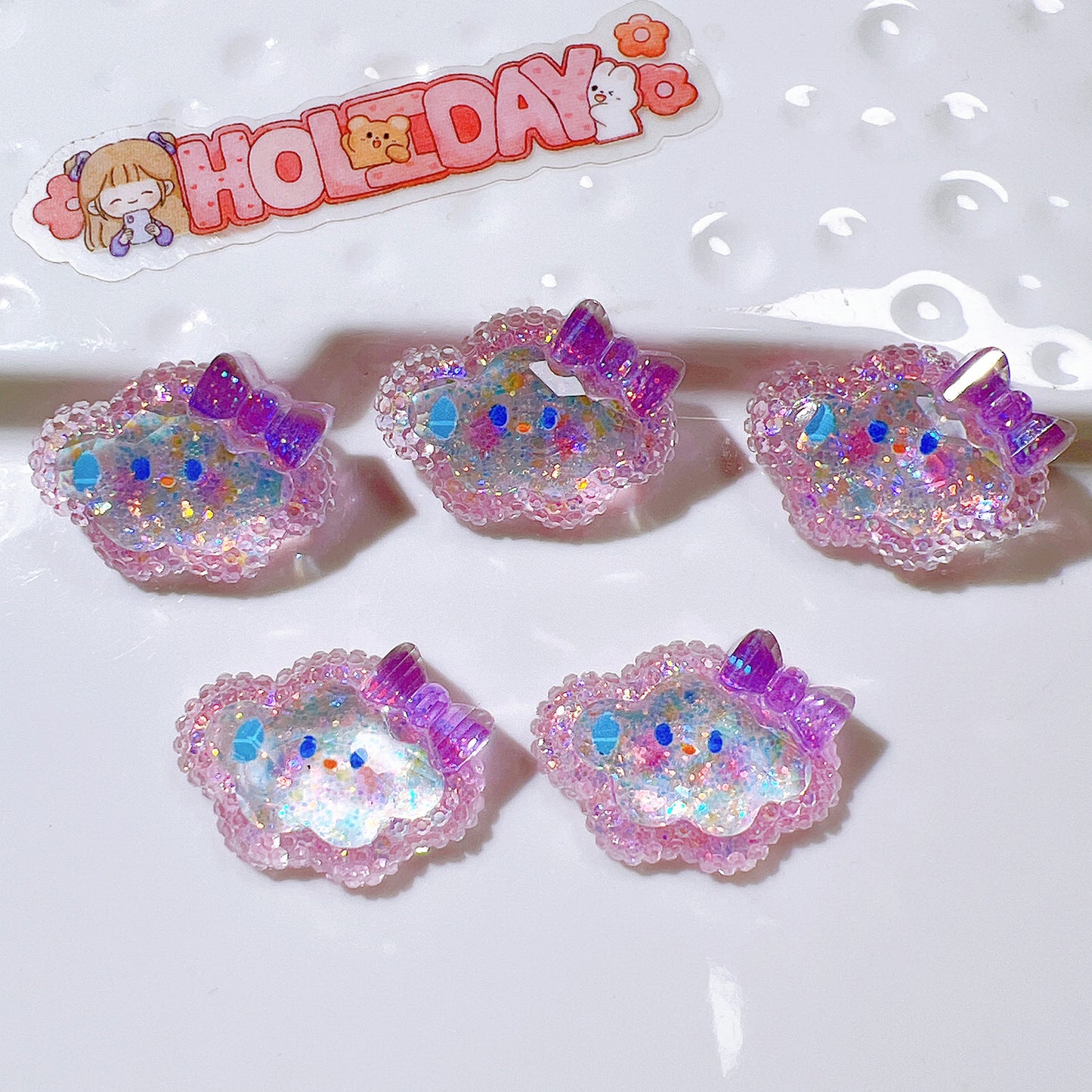 (5pic for1bag)Cutie stars and clouds diy charms (pack off line)