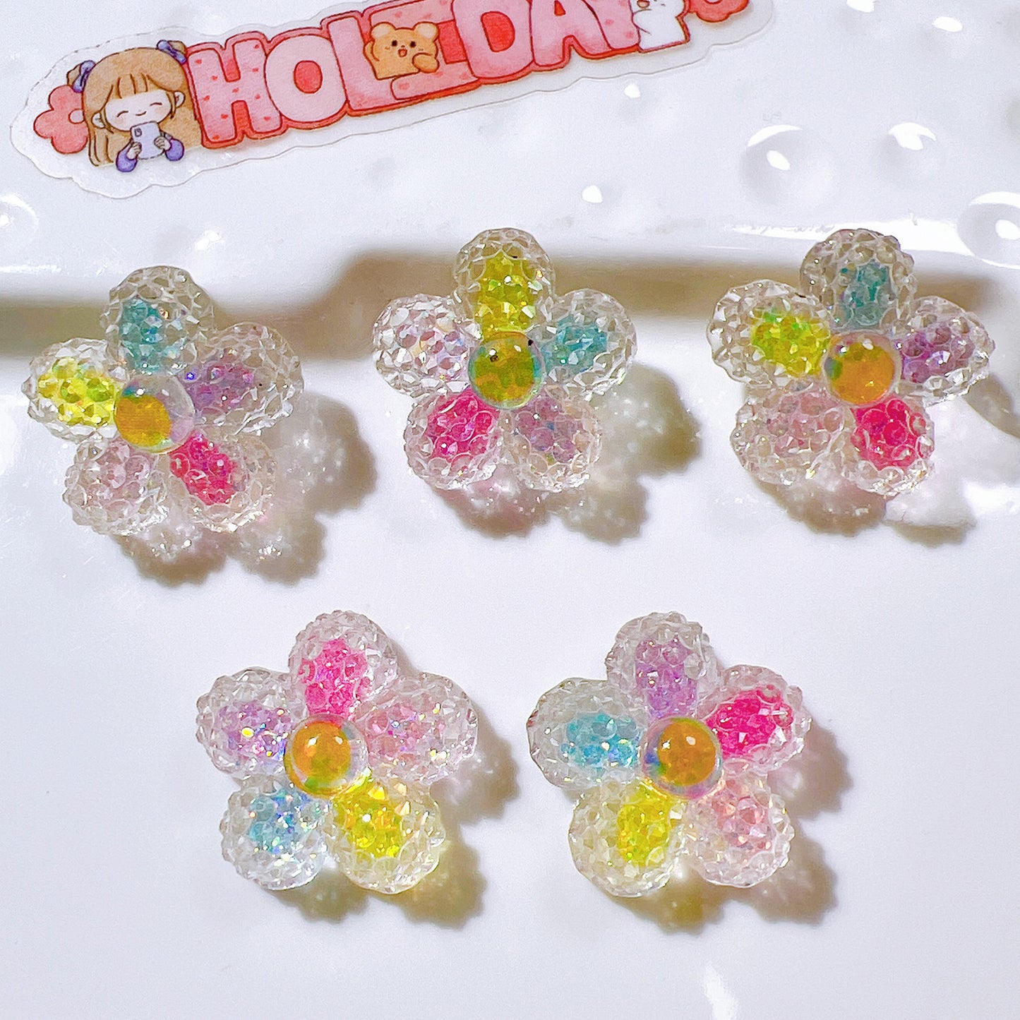 (5pic for1bag)Cutie stars and clouds diy charms (pack off line)