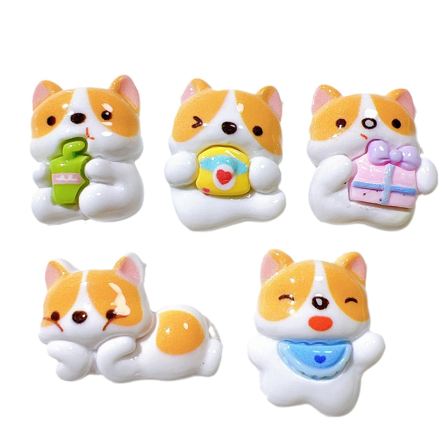 (5pic for1bag)Cutie Kobe Dog diy charms resin (pack offline)