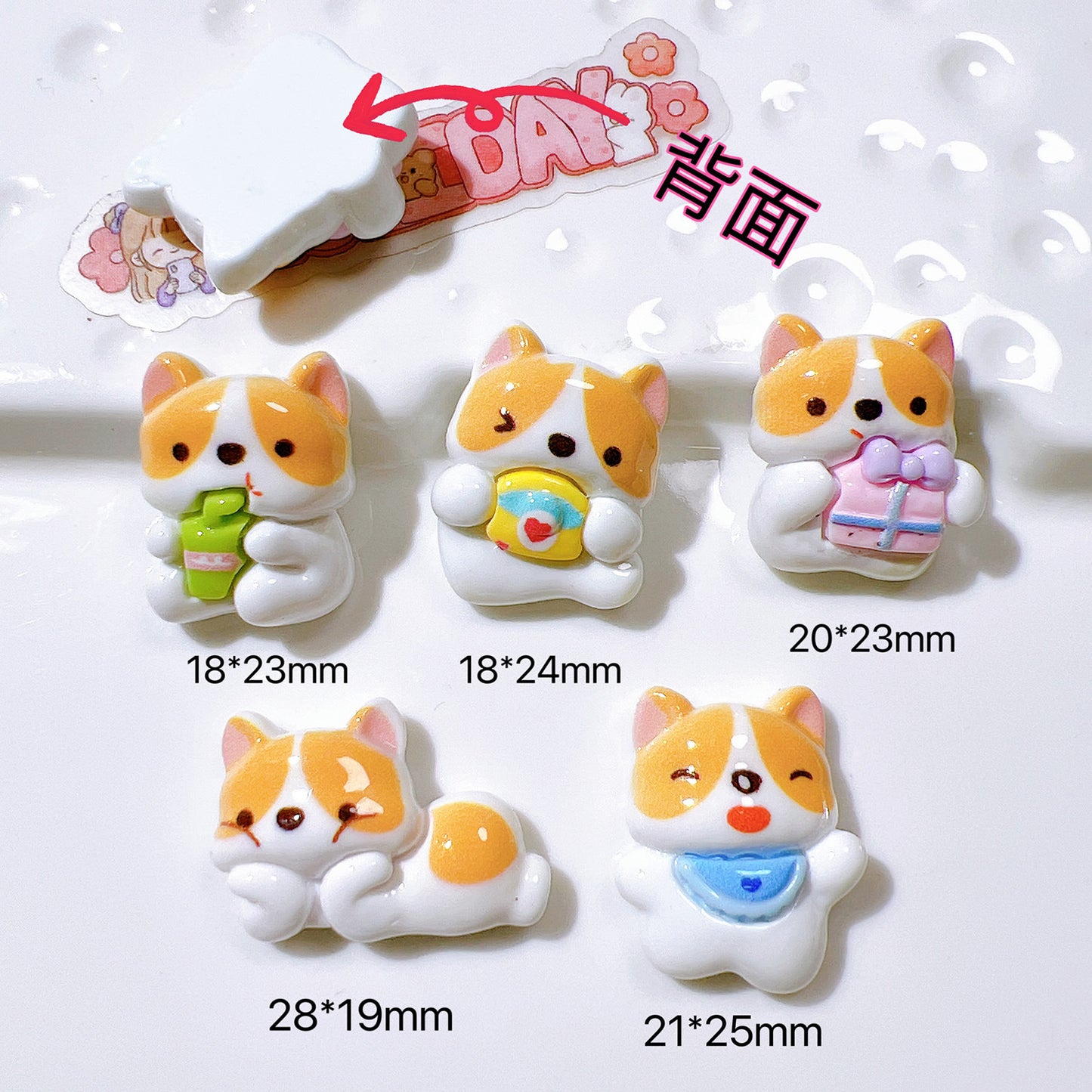 (5pic for1bag)Cutie Kobe Dog diy charms resin (pack offline)