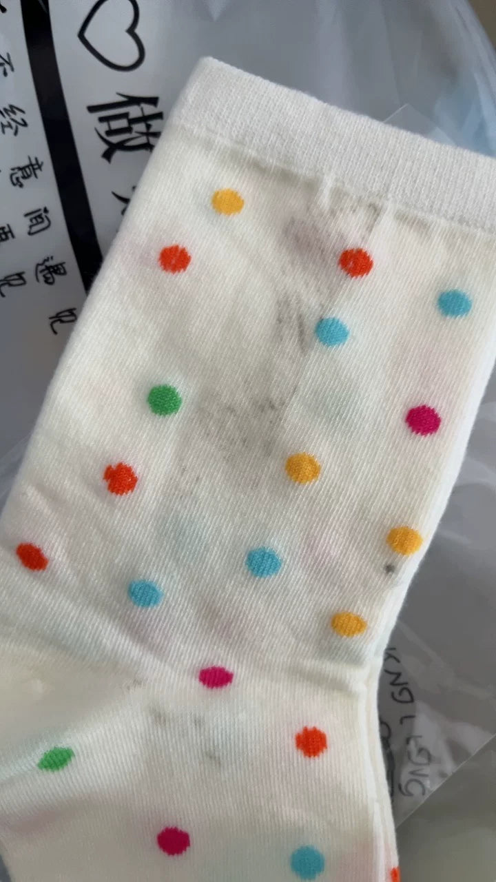 Trendy Abstract Patterned Crew Socks for Women