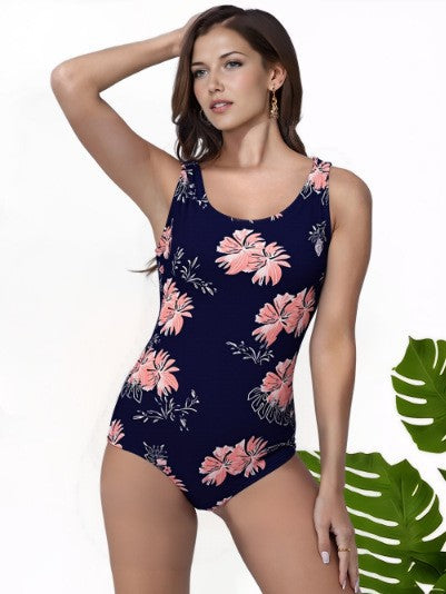 Trendy Printed Scoop-Neck One-Piece Swimsuit | Women's Swimwear