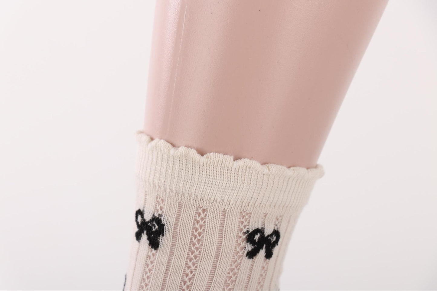 Women's Ballet Mesh Crew Socks | Breathable Patterned Summer Socks