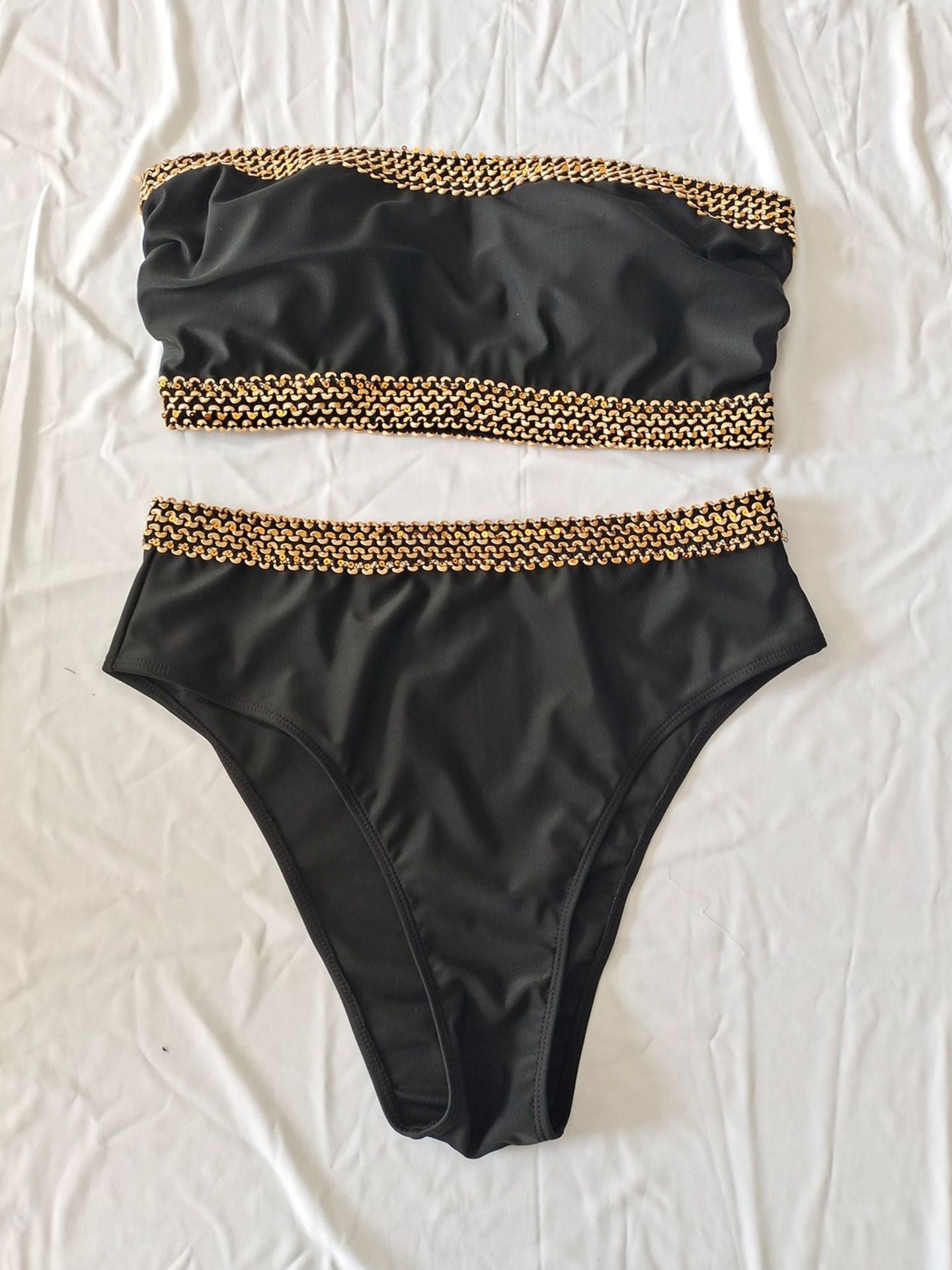 Plus Size Bandeau High-Waist Two-Piece Bikini | Women's Swimwear