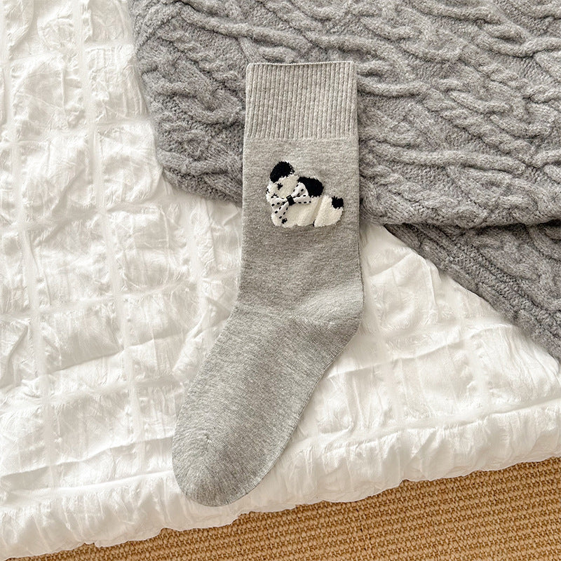 Cozy Cotton Crew Socks for Women | Cute Patterned Winter Socks