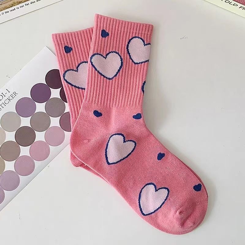 Cute Novelty Crew Socks for Women | Sweet Patterned Cotton Socks