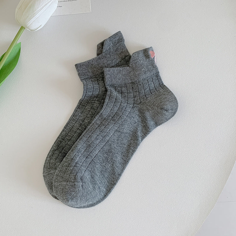 Women's Embroidered Bow Mesh Ankle Socks | Breathable Summer Socks