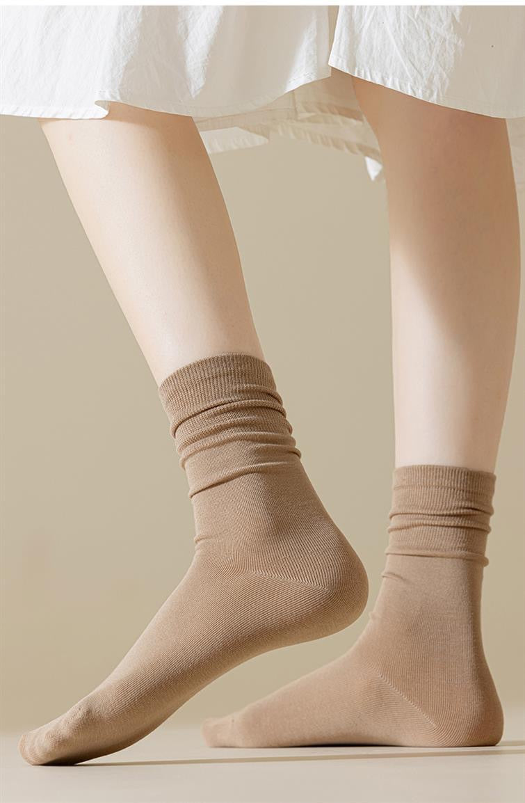 Slouch Crew Socks for Women | Soft Neutral Meillard Everyday Socks