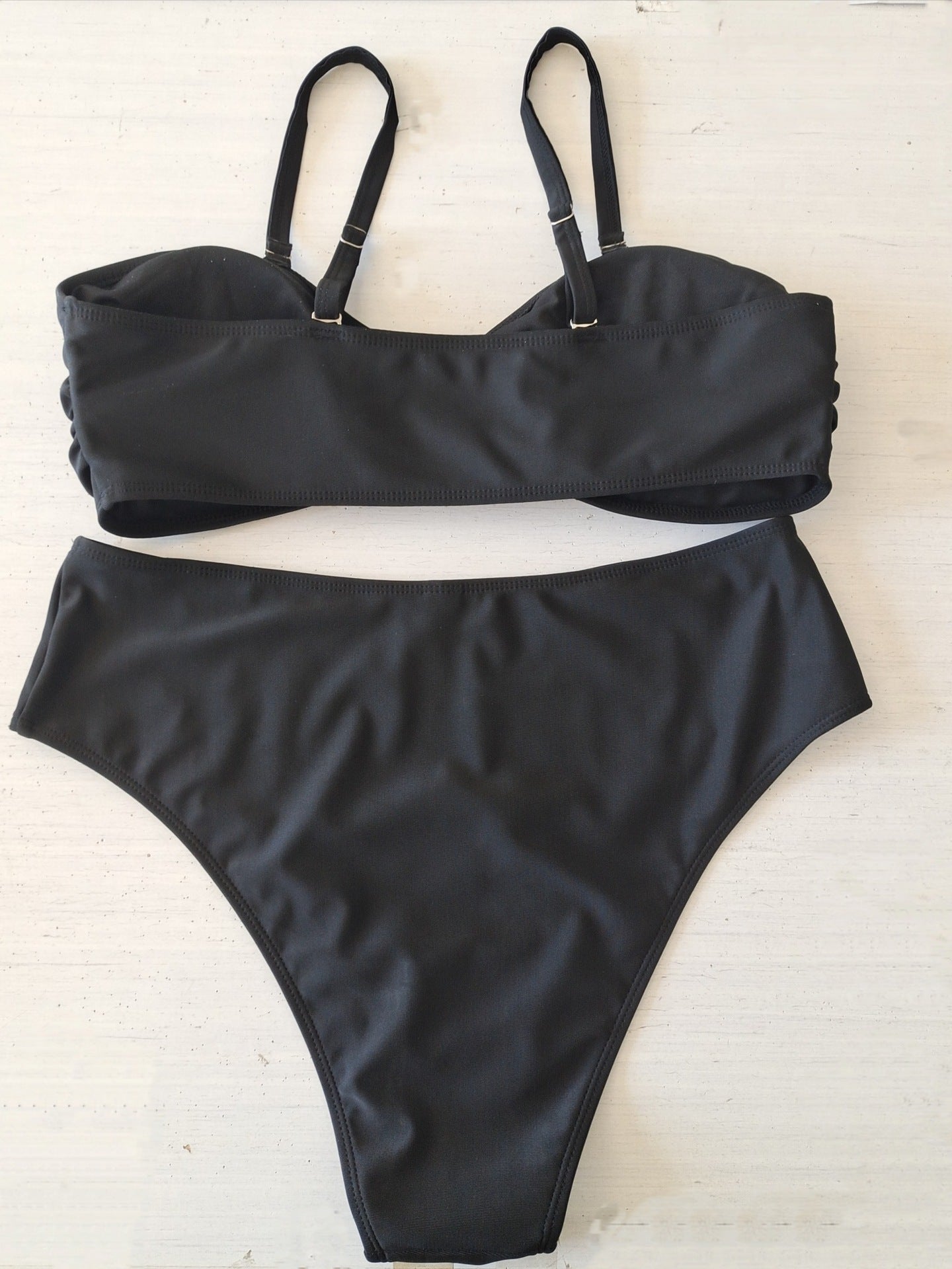 Starfish Strappy Plus Size Black Bikini Set | Beach Swimwear