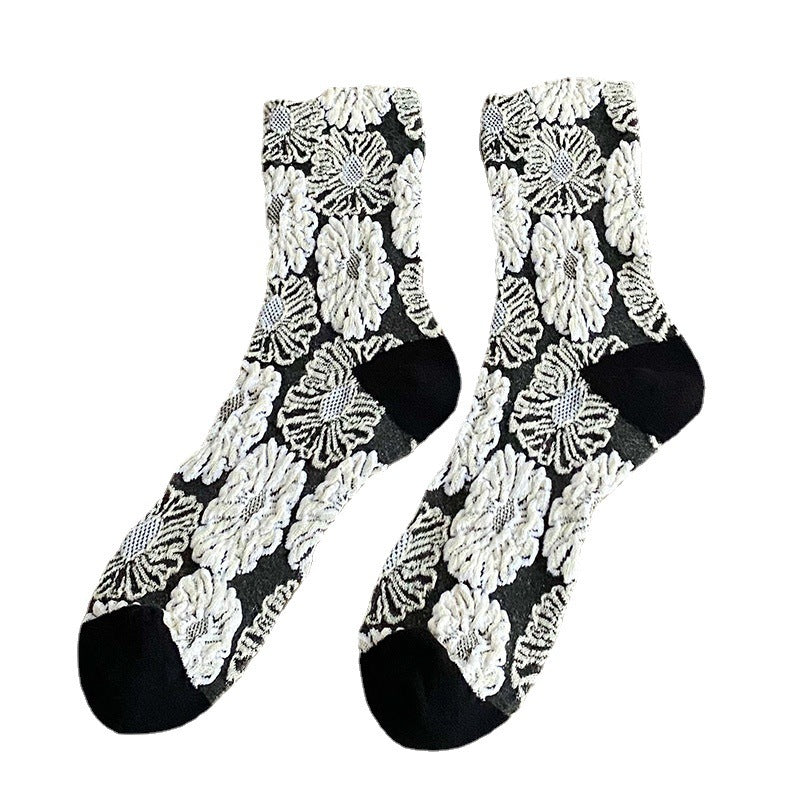 Vintage Patterned Crew Socks | Retro Academy Women's Socks