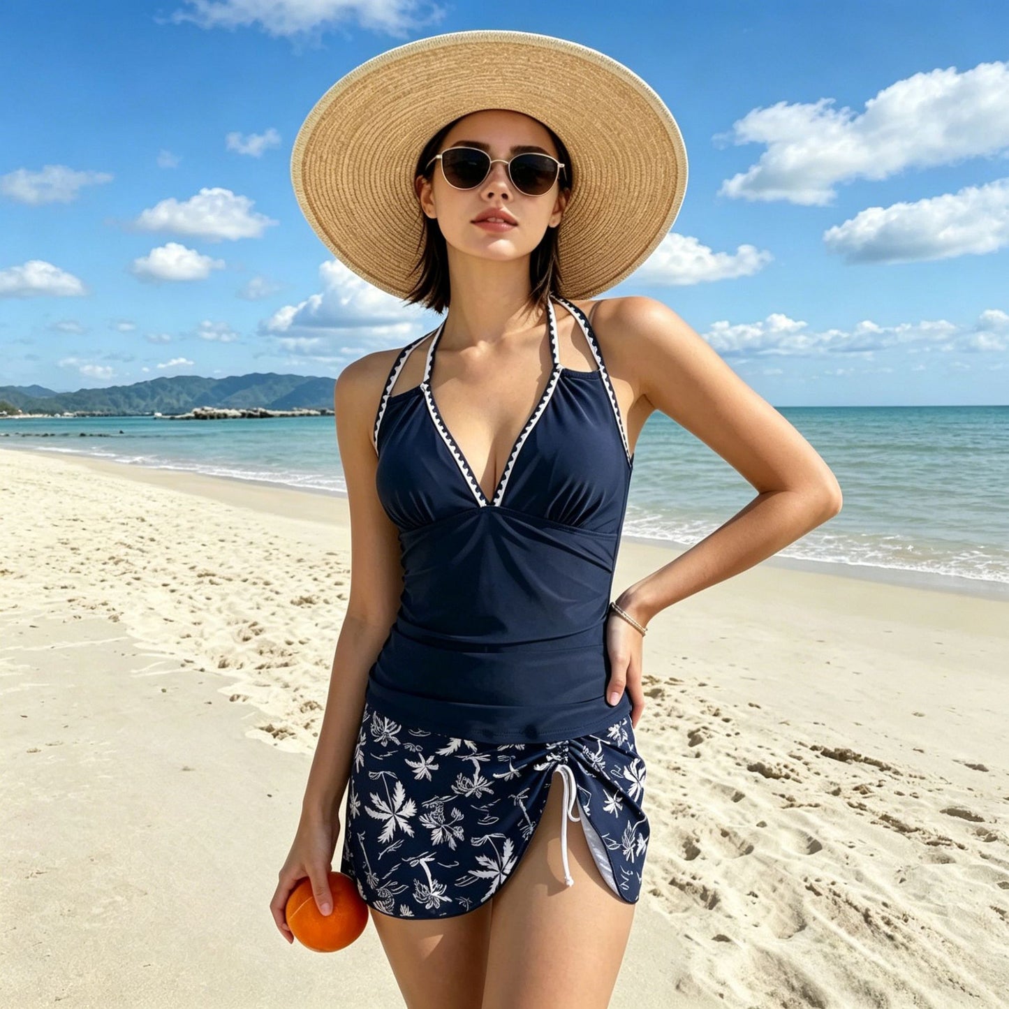 Halter V-Neck One-Piece Bikini | Sexy Women's Beach Swimwear