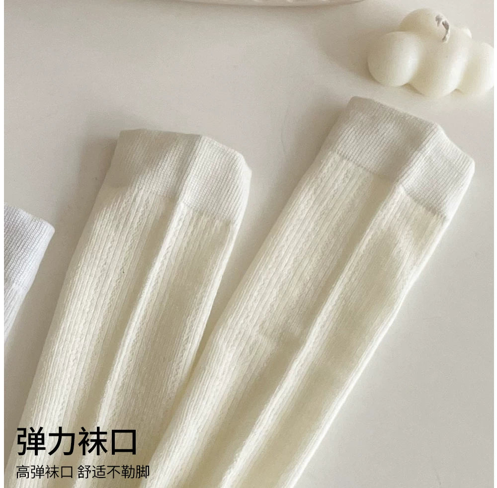 Ballet Style Crew Socks | Thin Breathable Summer Calf Socks for Women