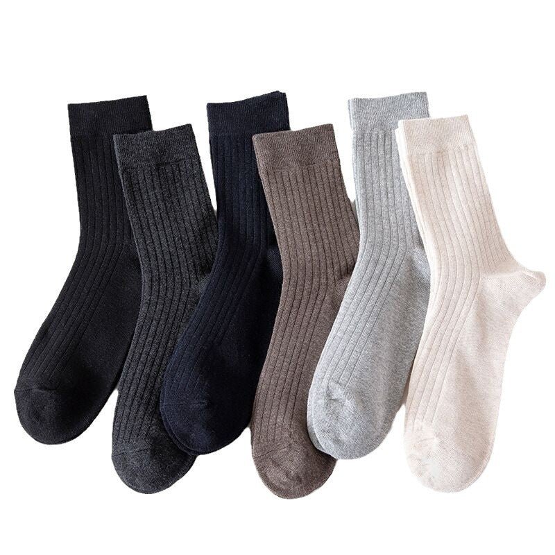 Solid Cotton Everyday Socks | Versatile Casual Business Athletic