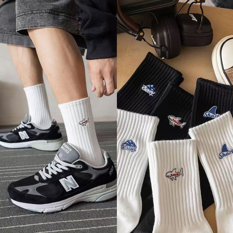 Trendy Cotton Crew Socks for Men | Casual Mid Calf Everyday Socks