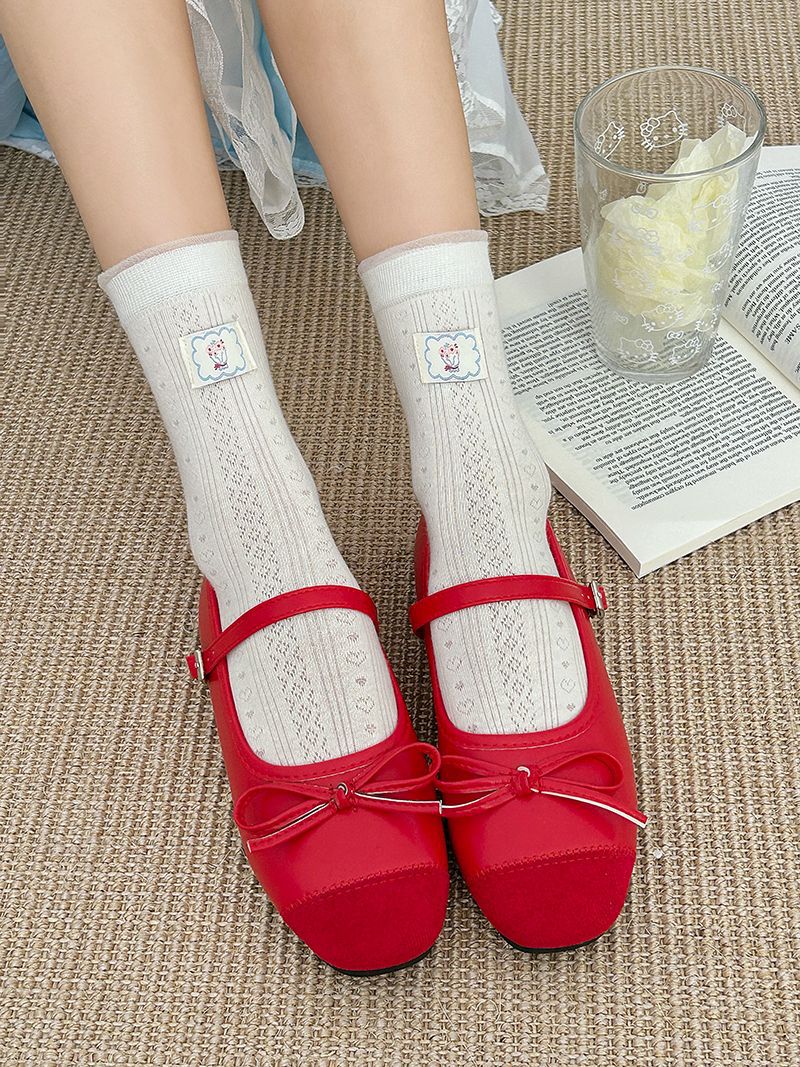 Seamless Cotton Crew Socks for Women | Fresh Pastel Slouch Socks