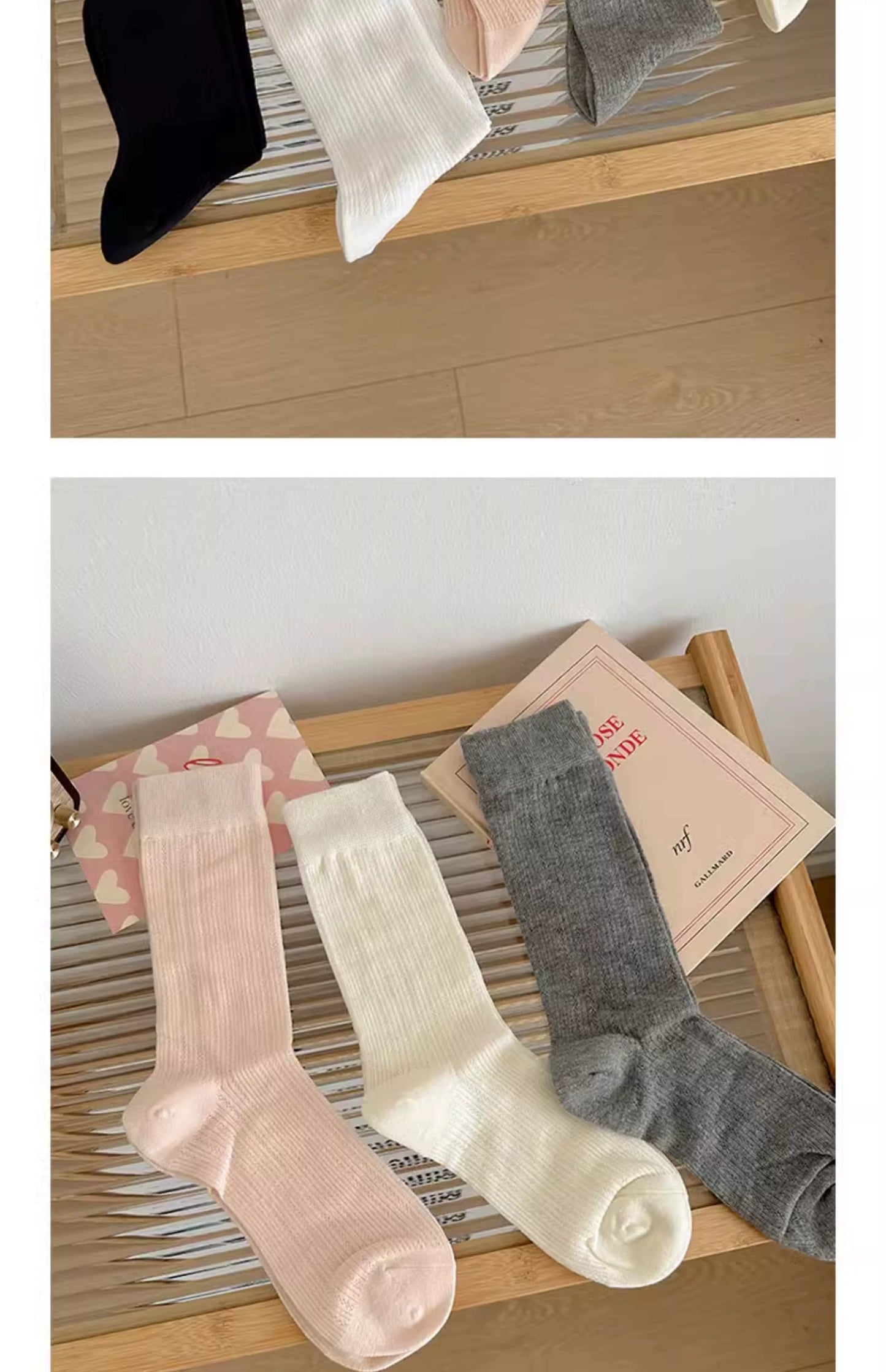 Breathable Balletcore Crew Socks | Slouch Mesh Summer Socks for Women
