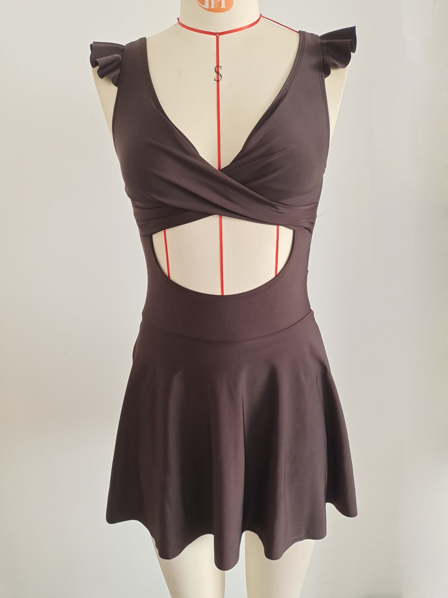 Ruffled Cutout Skirted One-Piece | Modest Women's Swimwear