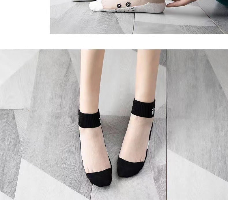Cute Cartoon Cat Sheer Ankle Socks | Summer Women's Casual Socks