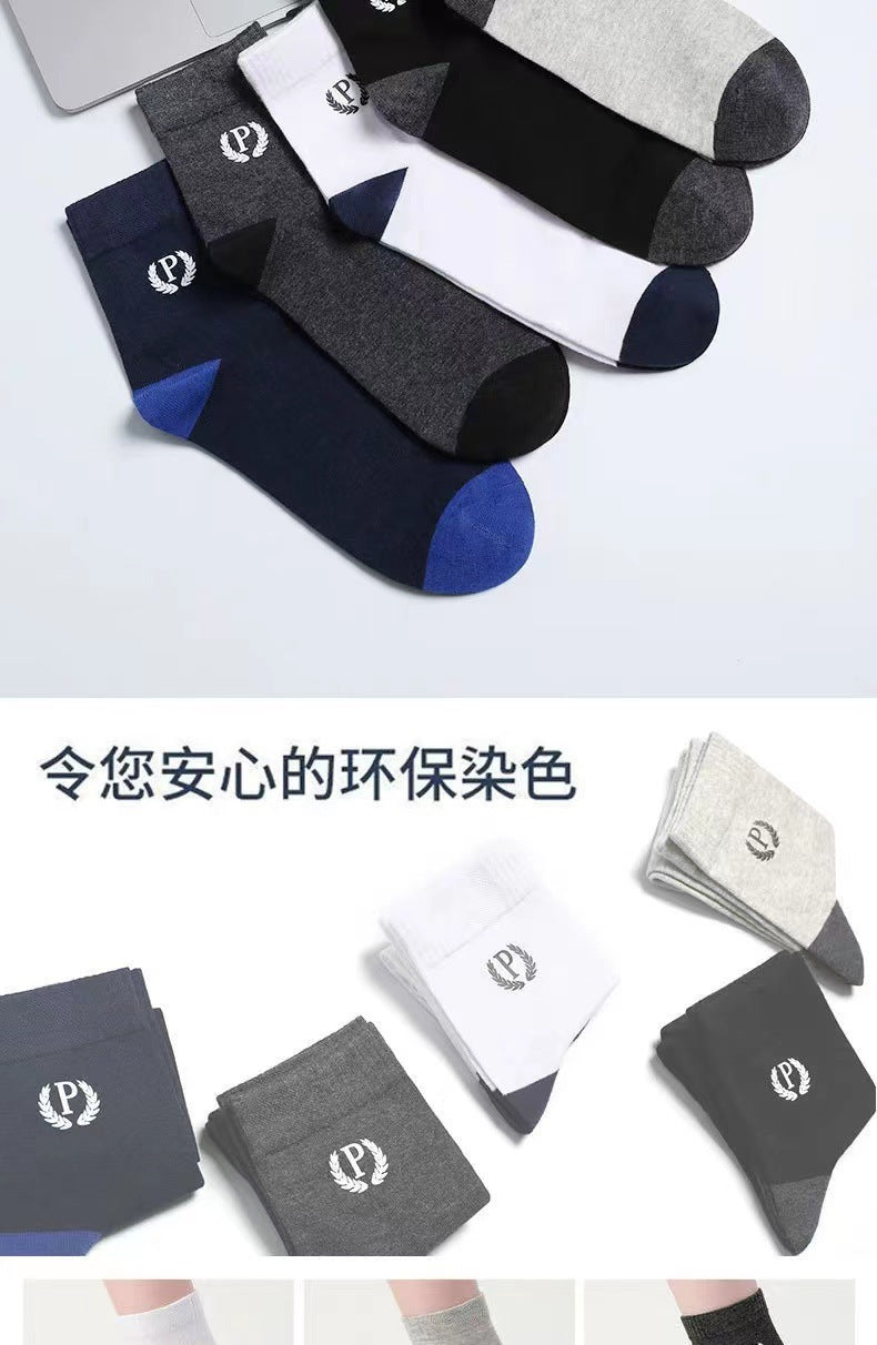 Breathable Men's Crew Socks | Moisture Wicking Casual Athletic Socks