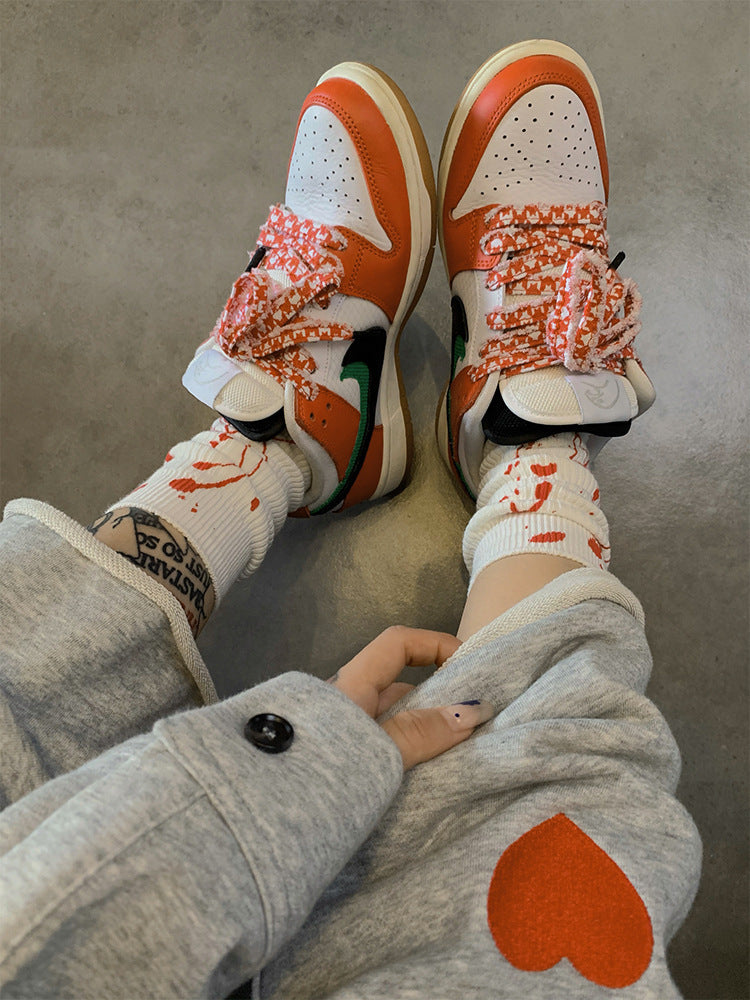 Splatter Graffiti Crew Socks | Breathable Trendy Streetwear Socks