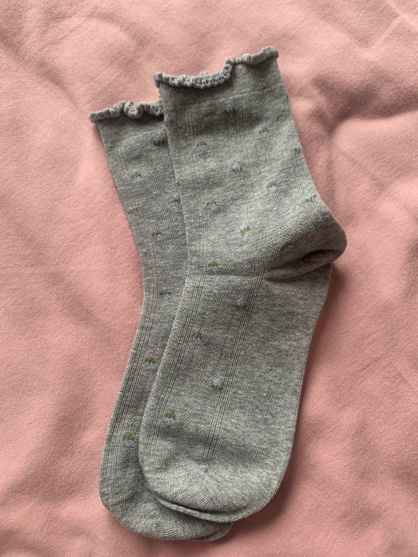 Women's Bow Pattern Crew Socks | Thin Breathable Spring Summer Socks