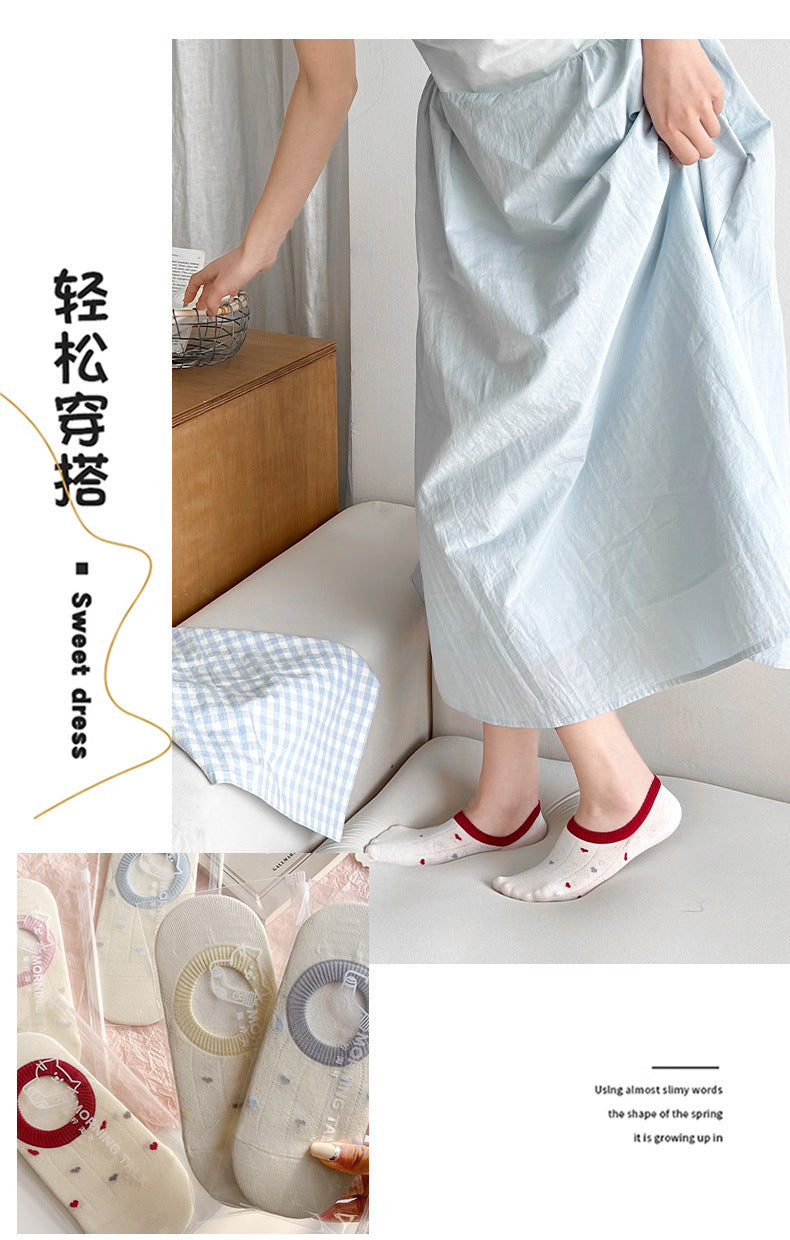 No Show Socks for Women | Cotton Non Slip Invisible Socks