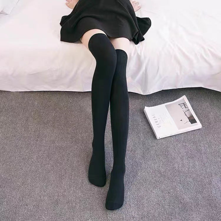Women's Solid Long Socks | Calf & Over-the-Knee JK Socks