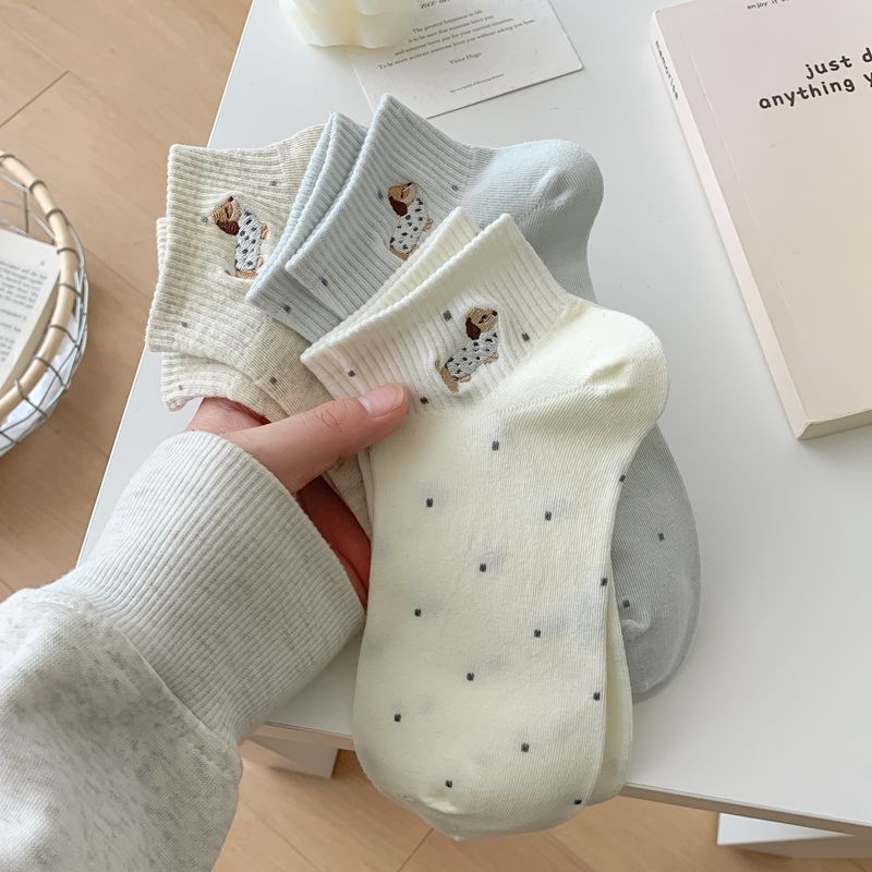 Cute Dachshund Dot Ankle Socks for Women | Breathable Summer Socks