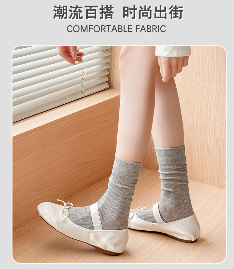 Breathable Mesh Slouch Crew Socks for Women | Lightweight Summer Socks