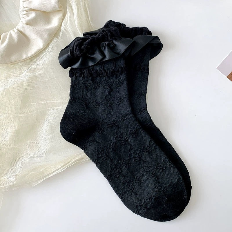 Ruffled Lace Crew Socks for Women | Sweet Lolita JK Fashion Socks