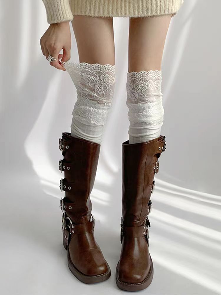 Women's Lace Thigh High Socks | Over The Knee Fashion Socks