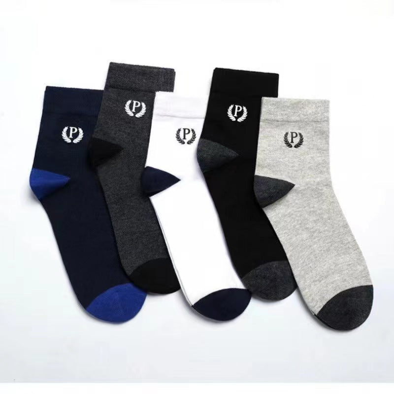 Breathable Men's Crew Socks | Moisture Wicking Casual Athletic Socks