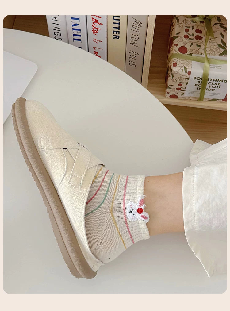 Cute Cartoon Cotton Ankle Socks for Women | Breathable Summer Socks