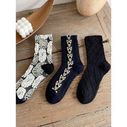 Vintage Patterned Crew Socks | Retro Academy Women's Socks