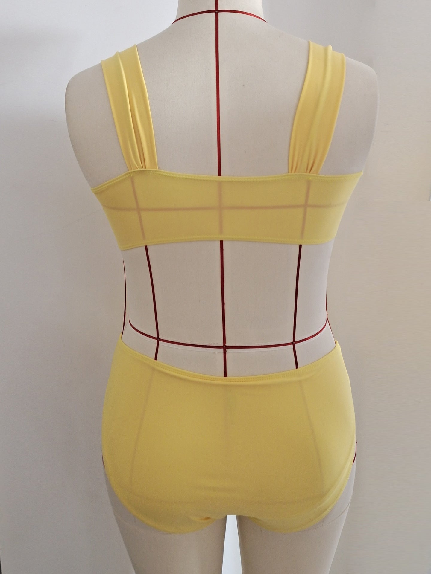 High-Waisted Lemon Yellow Plus Size Bikini | Women's Swimwear