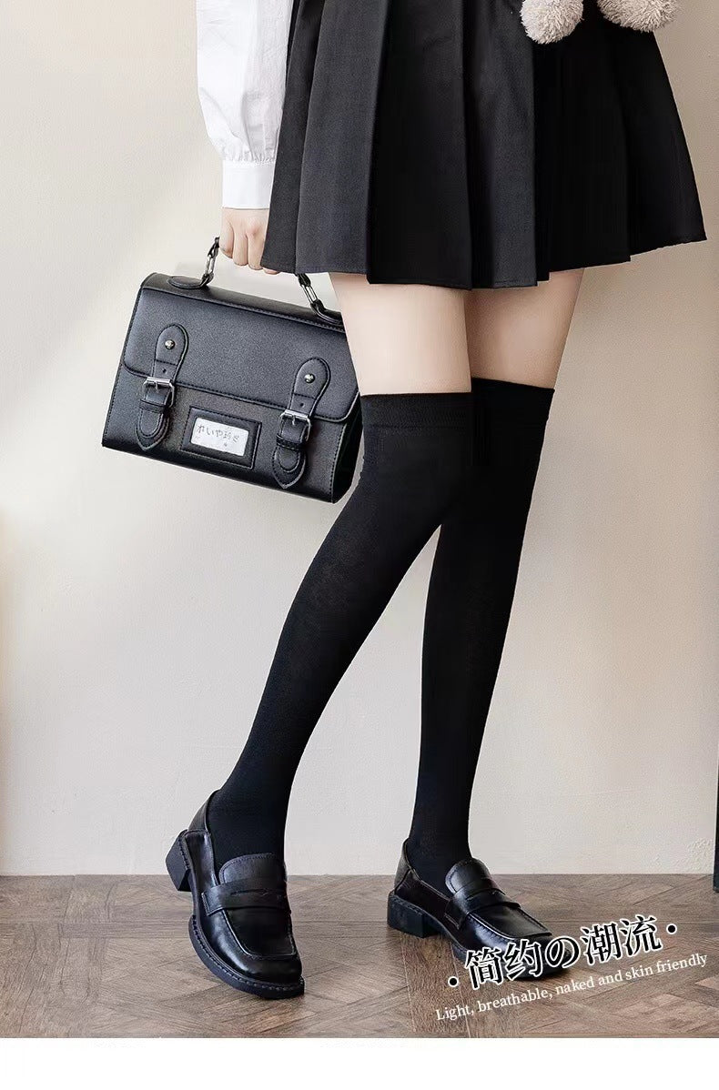 Women's Solid Long Socks | Calf & Over-the-Knee JK Socks