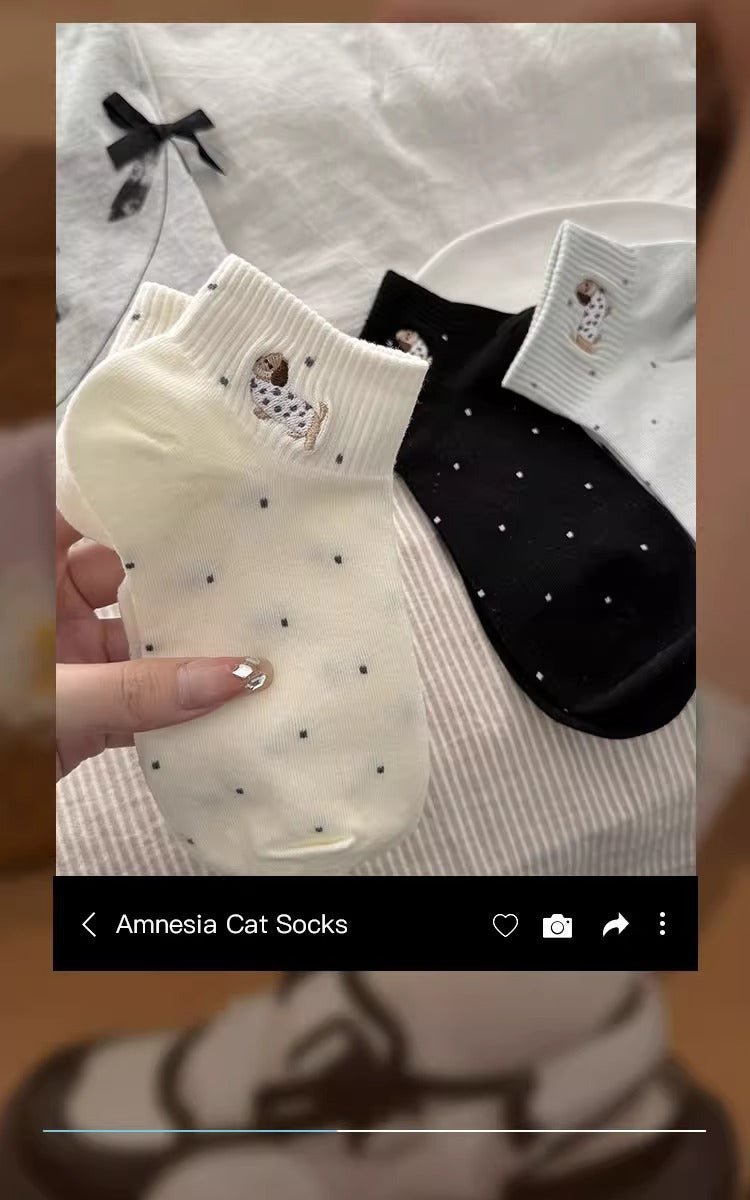 Cute Dachshund Dot Ankle Socks for Women | Breathable Summer Socks