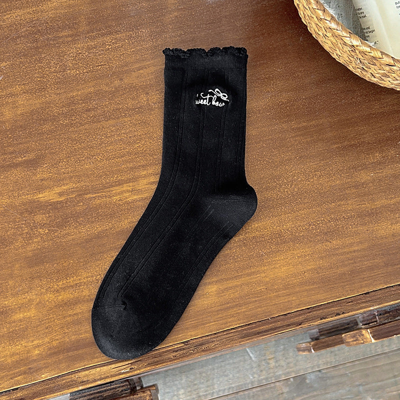 Cute Cotton Crew Socks for Women | Patterned Fall Winter Socks
