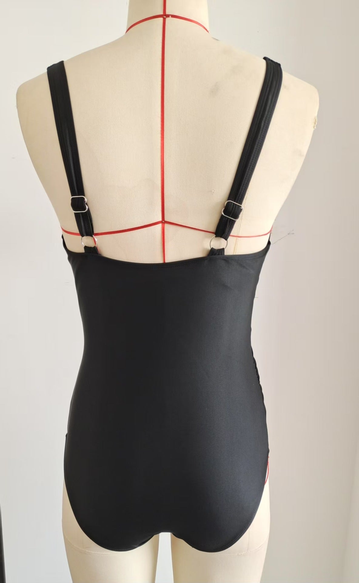 Sheer Mesh Sexy Black One-Piece Swimsuit | Women's Beach Swimwear