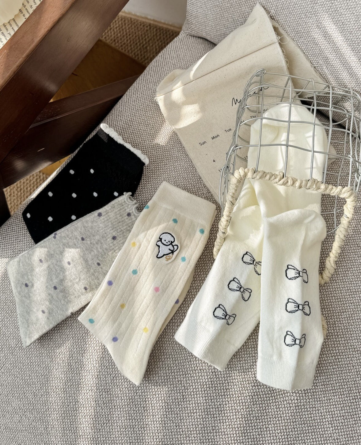 Cute Patterned Cotton Crew Socks for Women | Sweet Everyday Socks