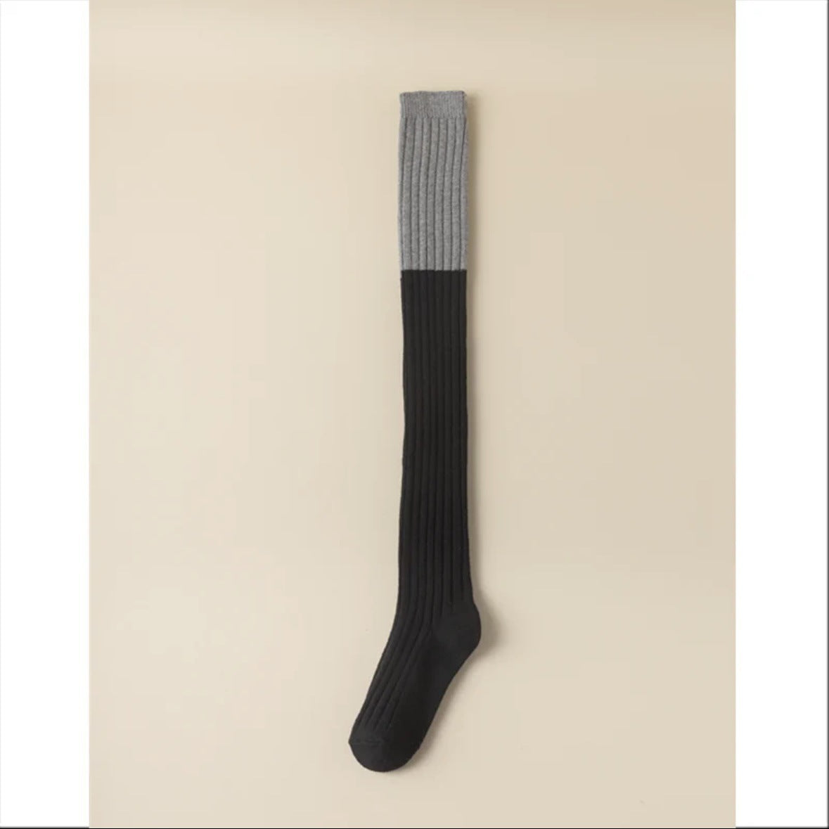 Color Block Striped Over-the-Knee Thigh High Socks For Women