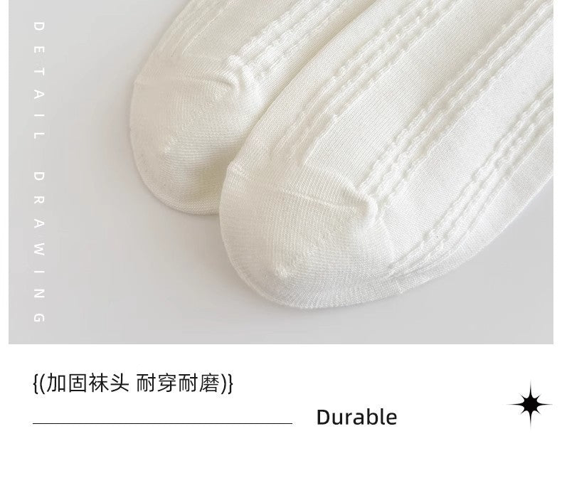 Sweet Bow Ruffle Ankle Socks | Breathable Summer Low Cut Socks for Women