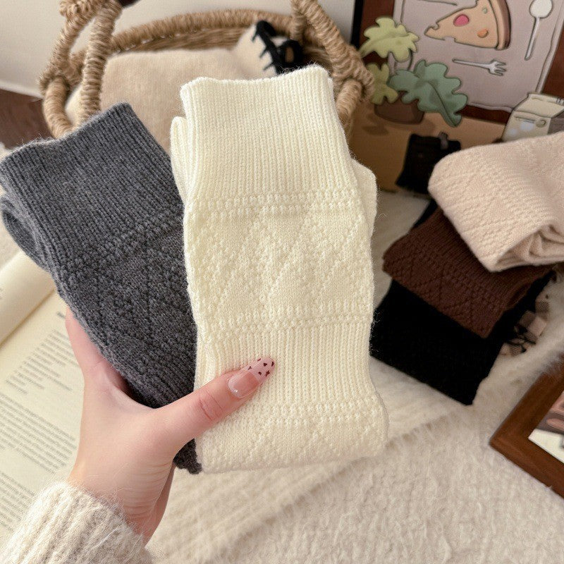 Thick Wool Cozy Calf Socks for Women | Warm Winter Slimming Socks