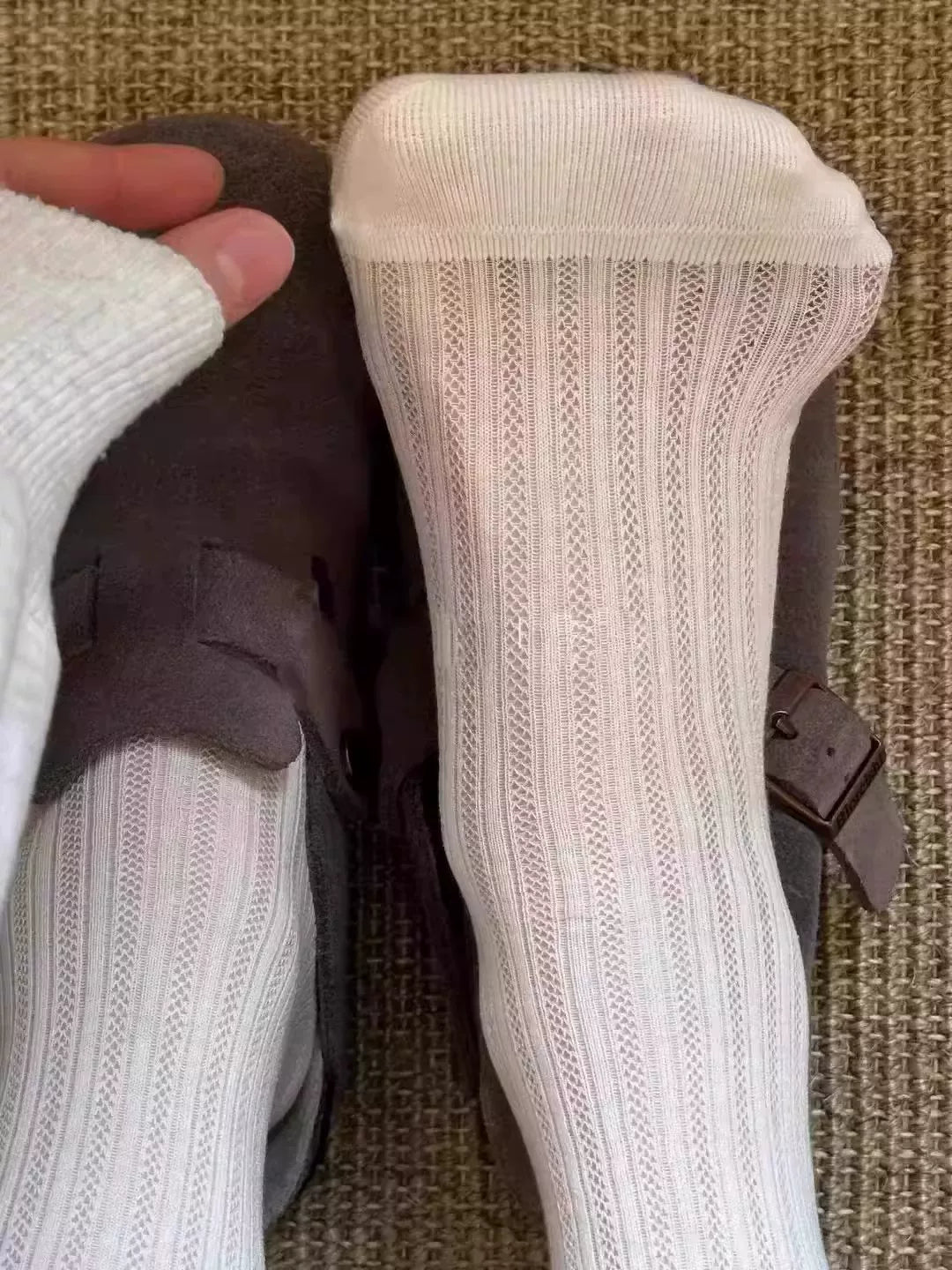 Breathable Balletcore Crew Socks for Women | Thin Summer Mesh