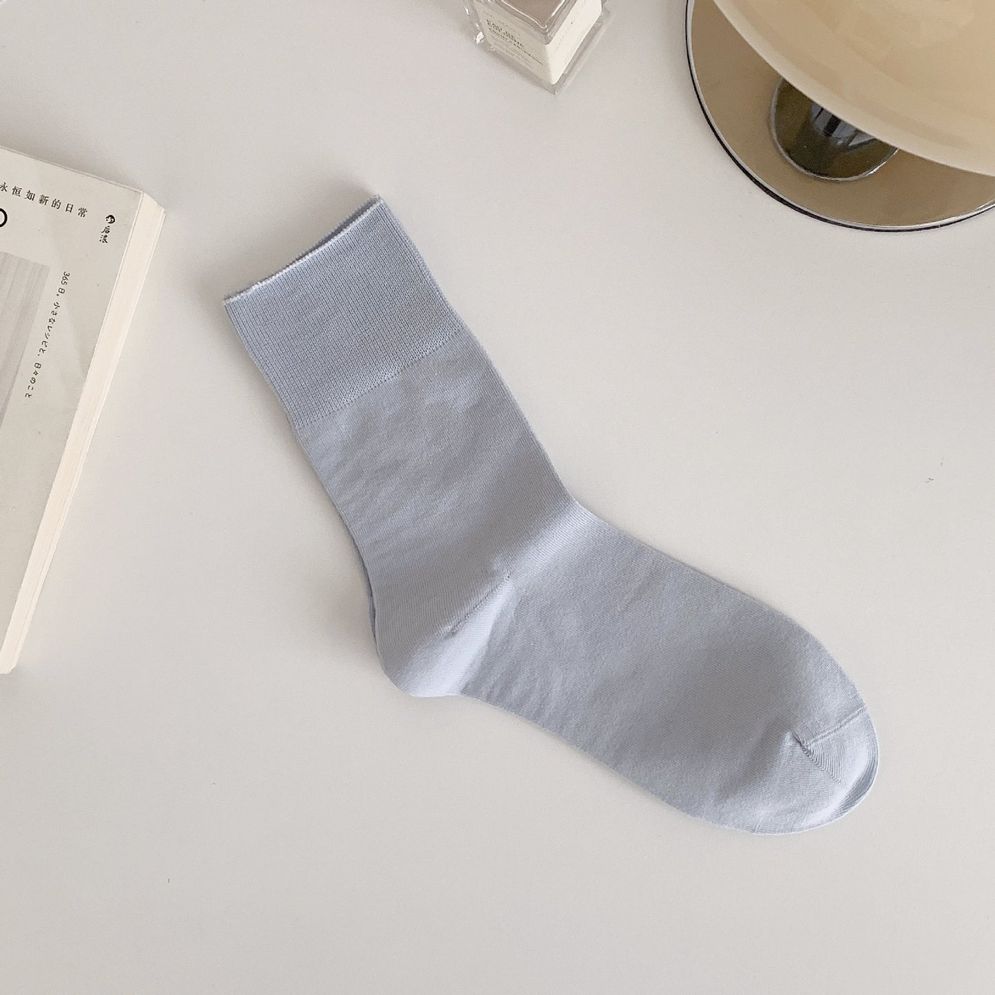 Seamless Cotton Crew Socks for Women | Loose Top Everyday Socks