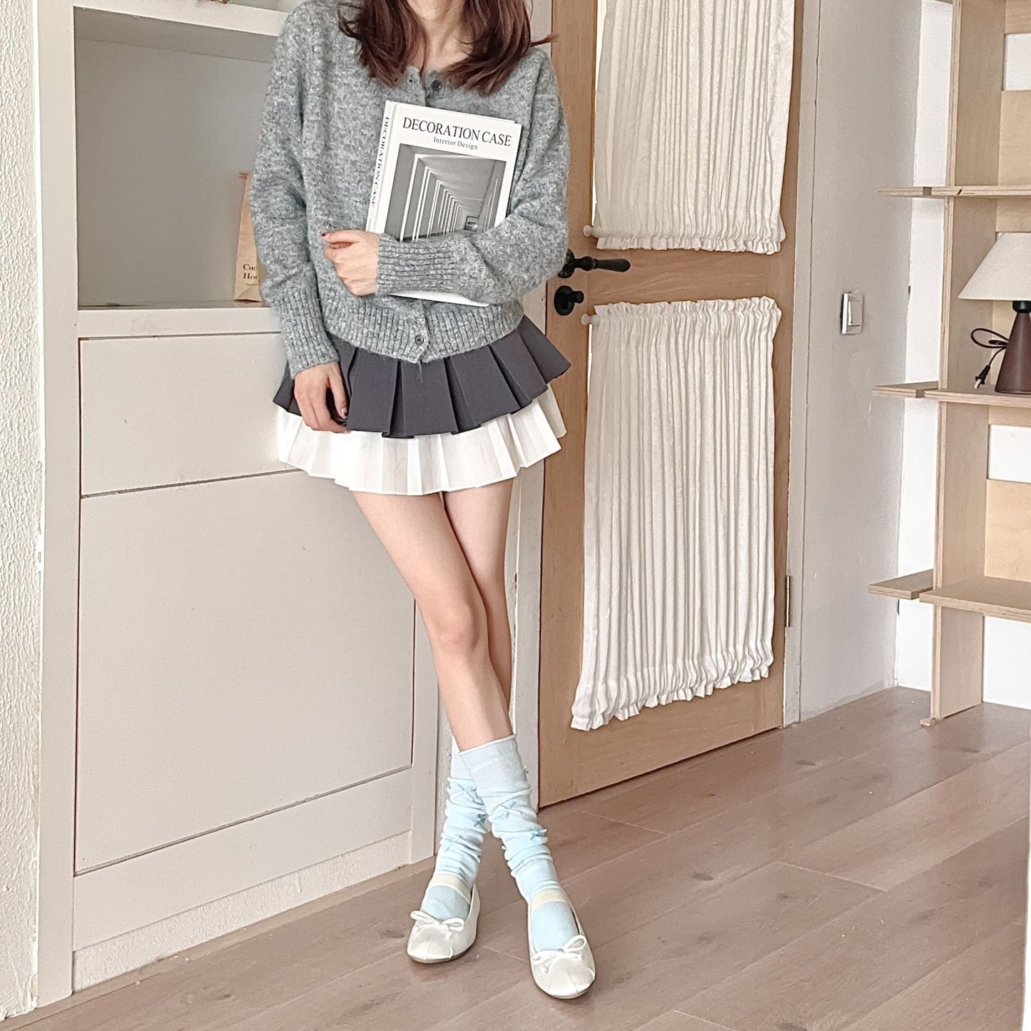 Bow Accent Slouch Socks | Thin Summer Calf Socks for Women